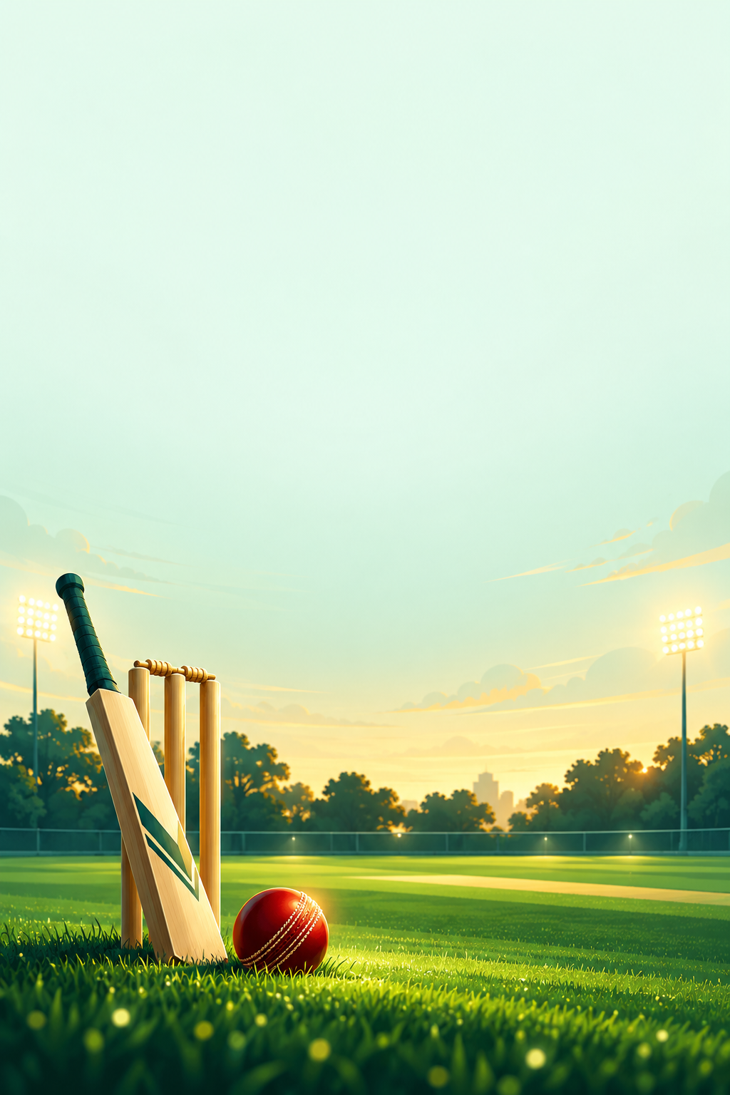 Decorative cricket booking confirmation artwork